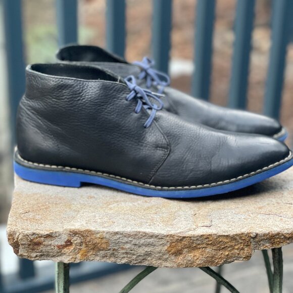 COLE HAAN 11.5M Mens Chukka Boot Tumbled Black Leather main image 4